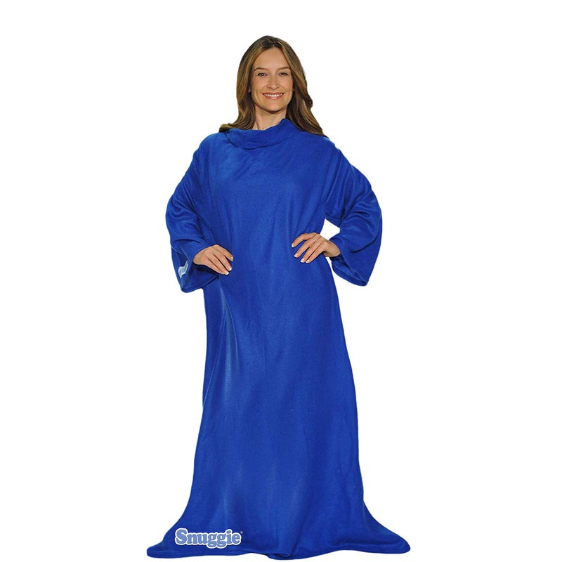 Snuggie- The Original Blanket That Has Sleeves, Warm, Cozy, Super Soft Fleece, Functional Blanket with Sleeves & Pockets for Adult, Women, Men- Blue - Image 1